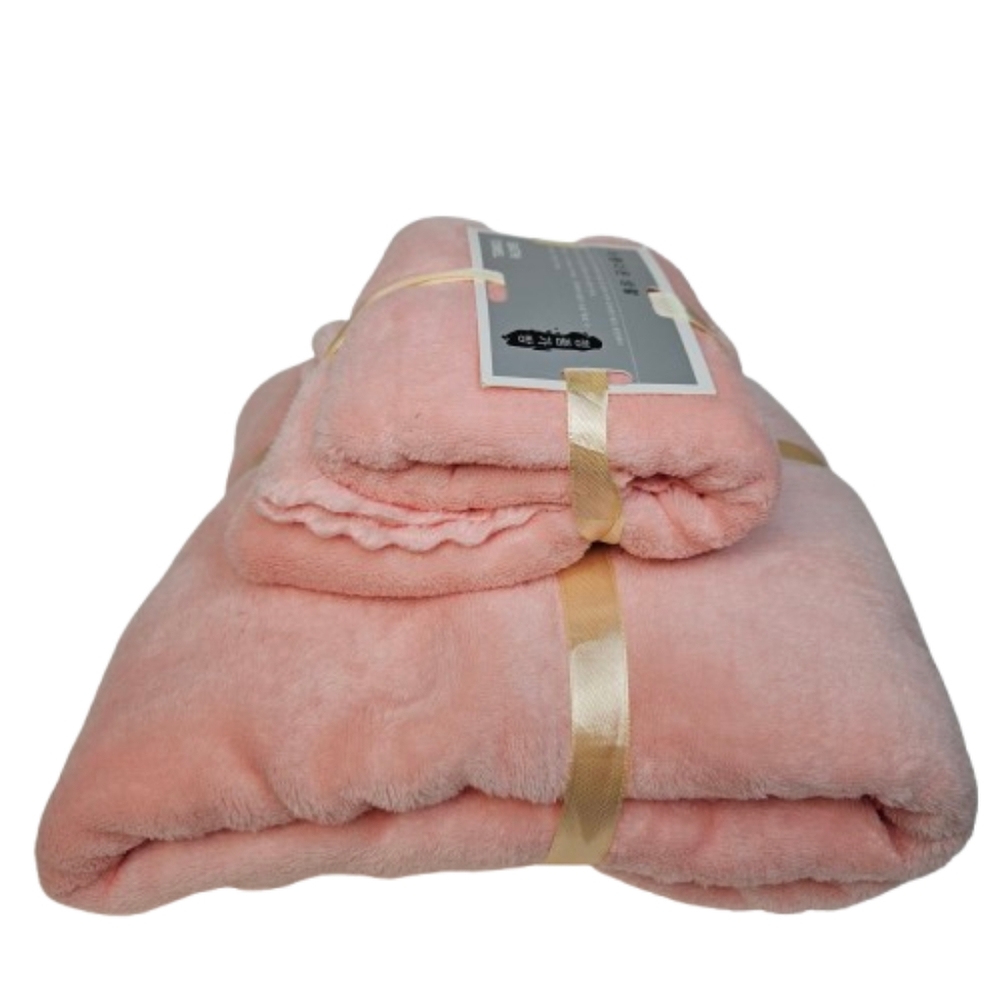 Soft Bath Towel Set, 2 Set, 1 Big 55.5in×31.5in And 1 Small 28.5in×14in